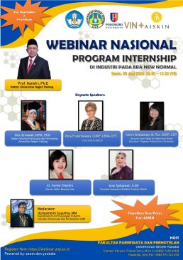 Read more about the article WEBINAR NASIONAL | Program Internship di Industri pada Era New Normal